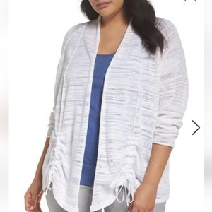 Nic & Zoe Ruched Sleeve Cardigan